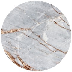 Gray Light Marble Stone Texture Background Wooden Puzzle Round by Vaneshart