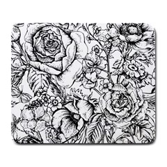 Vintage Floral Vector Seamless Pattern With Roses Large Mousepads