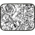 Vintage Floral Vector Seamless Pattern With Roses Fleece Blanket (Mini) 35 x27  Blanket