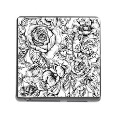 Vintage Floral Vector Seamless Pattern With Roses Memory Card Reader (square 5 Slot) by Vaneshart