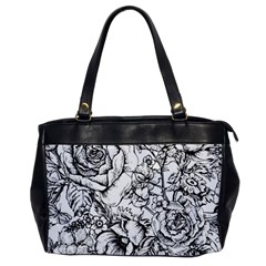 Vintage Floral Vector Seamless Pattern With Roses Oversize Office Handbag by Vaneshart