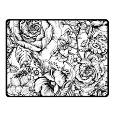 Vintage Floral Vector Seamless Pattern With Roses Fleece Blanket (small) by Vaneshart