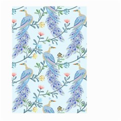 Beautiful Peacock Seamless Pattern Large Garden Flag (two Sides) by Vaneshart