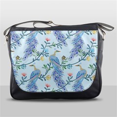 Beautiful Peacock Seamless Pattern Messenger Bag by Vaneshart