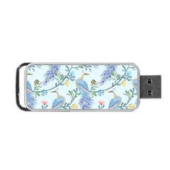 Beautiful Peacock Seamless Pattern Portable Usb Flash (one Side) by Vaneshart