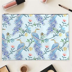 Beautiful Peacock Seamless Pattern Cosmetic Bag (xxl) by Vaneshart