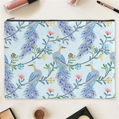 Beautiful Peacock Seamless Pattern Cosmetic Bag (xxxl) by Vaneshart