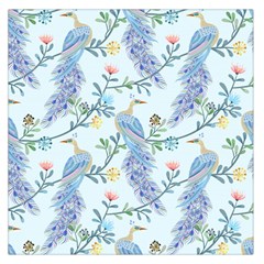 Beautiful Peacock Seamless Pattern Large Satin Scarf (square)