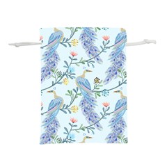 Beautiful Peacock Seamless Pattern Lightweight Drawstring Pouch (s) by Vaneshart