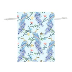 Beautiful Peacock Seamless Pattern Lightweight Drawstring Pouch (l)