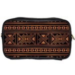 Colorful Bright Ethnic Seamless Striped Pattern Background Orange Black Colors Toiletries Bag (Two Sides) Front