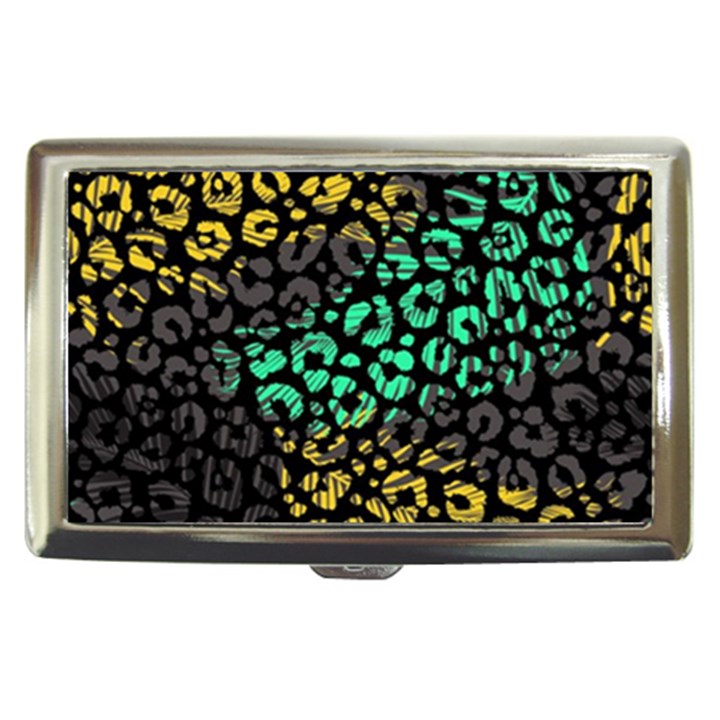 Abstract Geometric Seamless Pattern With Animal Print Cigarette Money Case