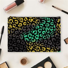 Abstract Geometric Seamless Pattern With Animal Print Cosmetic Bag (large) by Vaneshart