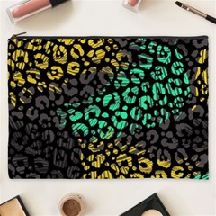 Abstract Geometric Seamless Pattern With Animal Print Cosmetic Bag (xxxl) by Vaneshart