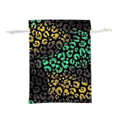 Abstract Geometric Seamless Pattern With Animal Print Lightweight Drawstring Pouch (l)