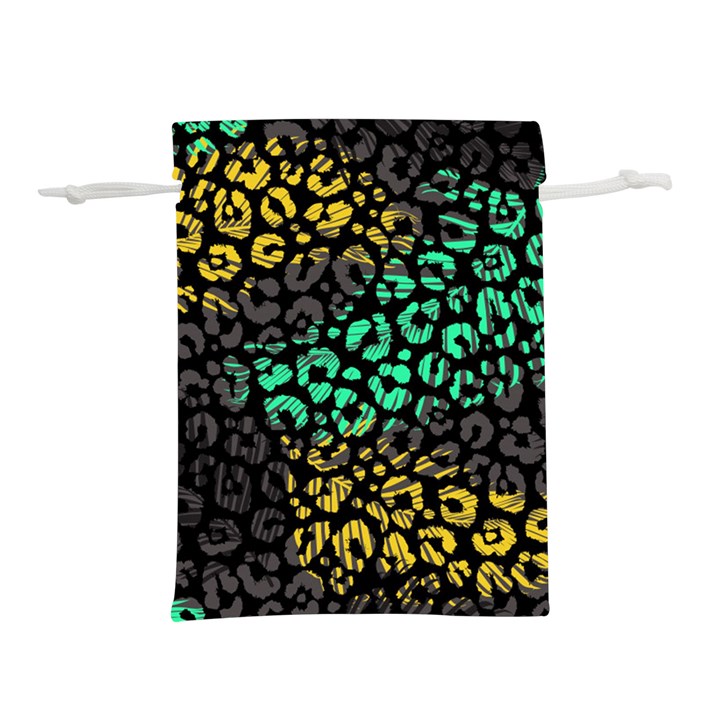 Abstract Geometric Seamless Pattern With Animal Print Lightweight Drawstring Pouch (L)