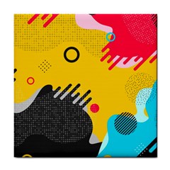 Abstract Colorful Pattern Shape Design Background Tile Coaster