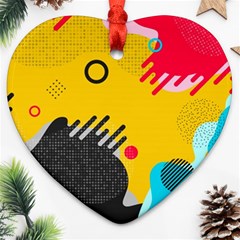 Abstract Colorful Pattern Shape Design Background Ornament (Heart)