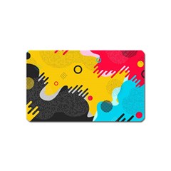 Abstract Colorful Pattern Shape Design Background Magnet (Name Card)