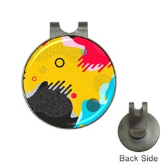 Abstract Colorful Pattern Shape Design Background Hat Clips with Golf Markers