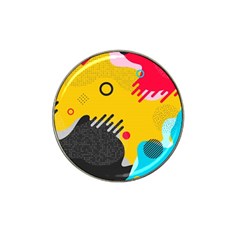 Abstract Colorful Pattern Shape Design Background Hat Clip Ball Marker (4 pack)