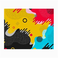 Abstract Colorful Pattern Shape Design Background Small Glasses Cloth