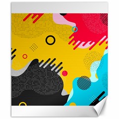 Abstract Colorful Pattern Shape Design Background Canvas 8  x 10 