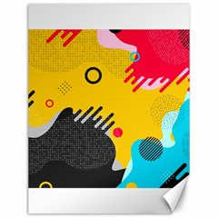 Abstract Colorful Pattern Shape Design Background Canvas 12  x 16 