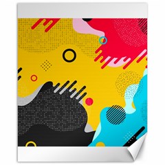 Abstract Colorful Pattern Shape Design Background Canvas 16  x 20 