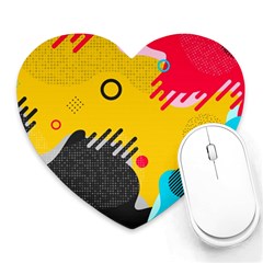 Abstract Colorful Pattern Shape Design Background Heart Mousepads