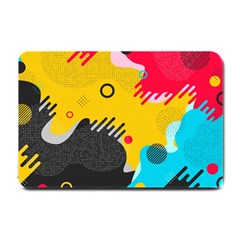 Abstract Colorful Pattern Shape Design Background Small Doormat 