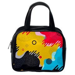 Abstract Colorful Pattern Shape Design Background Classic Handbag (one Side) by Vaneshart