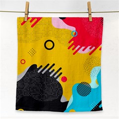 Abstract Colorful Pattern Shape Design Background Face Towel