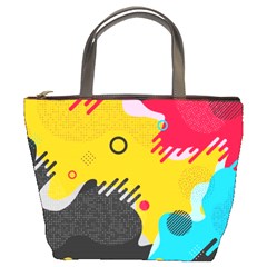 Abstract Colorful Pattern Shape Design Background Bucket Bag