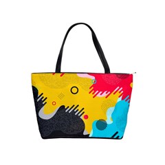 Abstract Colorful Pattern Shape Design Background Classic Shoulder Handbag