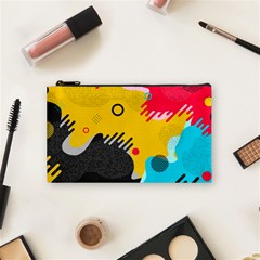 Abstract Colorful Pattern Shape Design Background Cosmetic Bag (Small)