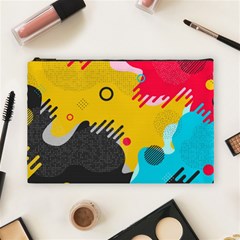 Abstract Colorful Pattern Shape Design Background Cosmetic Bag (Large)