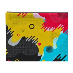 Abstract Colorful Pattern Shape Design Background Cosmetic Bag (XL)