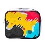 Abstract Colorful Pattern Shape Design Background Mini Toiletries Bag (One Side) Front