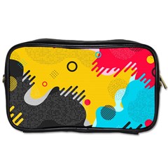 Abstract Colorful Pattern Shape Design Background Toiletries Bag (One Side)