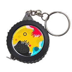 Abstract Colorful Pattern Shape Design Background Measuring Tape