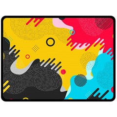 Abstract Colorful Pattern Shape Design Background Fleece Blanket (Large) 