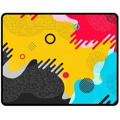 Abstract Colorful Pattern Shape Design Background Fleece Blanket (Medium) 