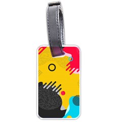 Abstract Colorful Pattern Shape Design Background Luggage Tag (one side)