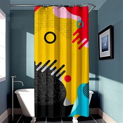 Abstract Colorful Pattern Shape Design Background Shower Curtain 36  x 72  (Stall) 