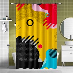 Abstract Colorful Pattern Shape Design Background Shower Curtain 48  x 72  (Small) 