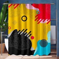 Abstract Colorful Pattern Shape Design Background Shower Curtain 60  x 72  (Medium) 