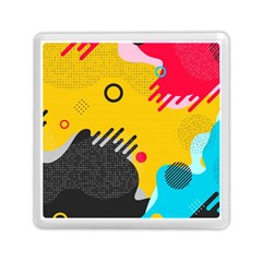 Abstract Colorful Pattern Shape Design Background Memory Card Reader (Square)