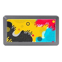 Abstract Colorful Pattern Shape Design Background Memory Card Reader (Mini)