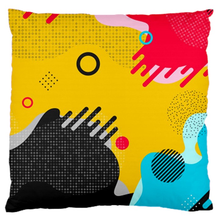 Abstract Colorful Pattern Shape Design Background Large Cushion Case (One Side)